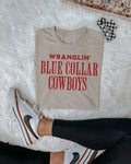 Wrangling blue collar tee-shirt