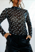 Black Brand Sheer Top