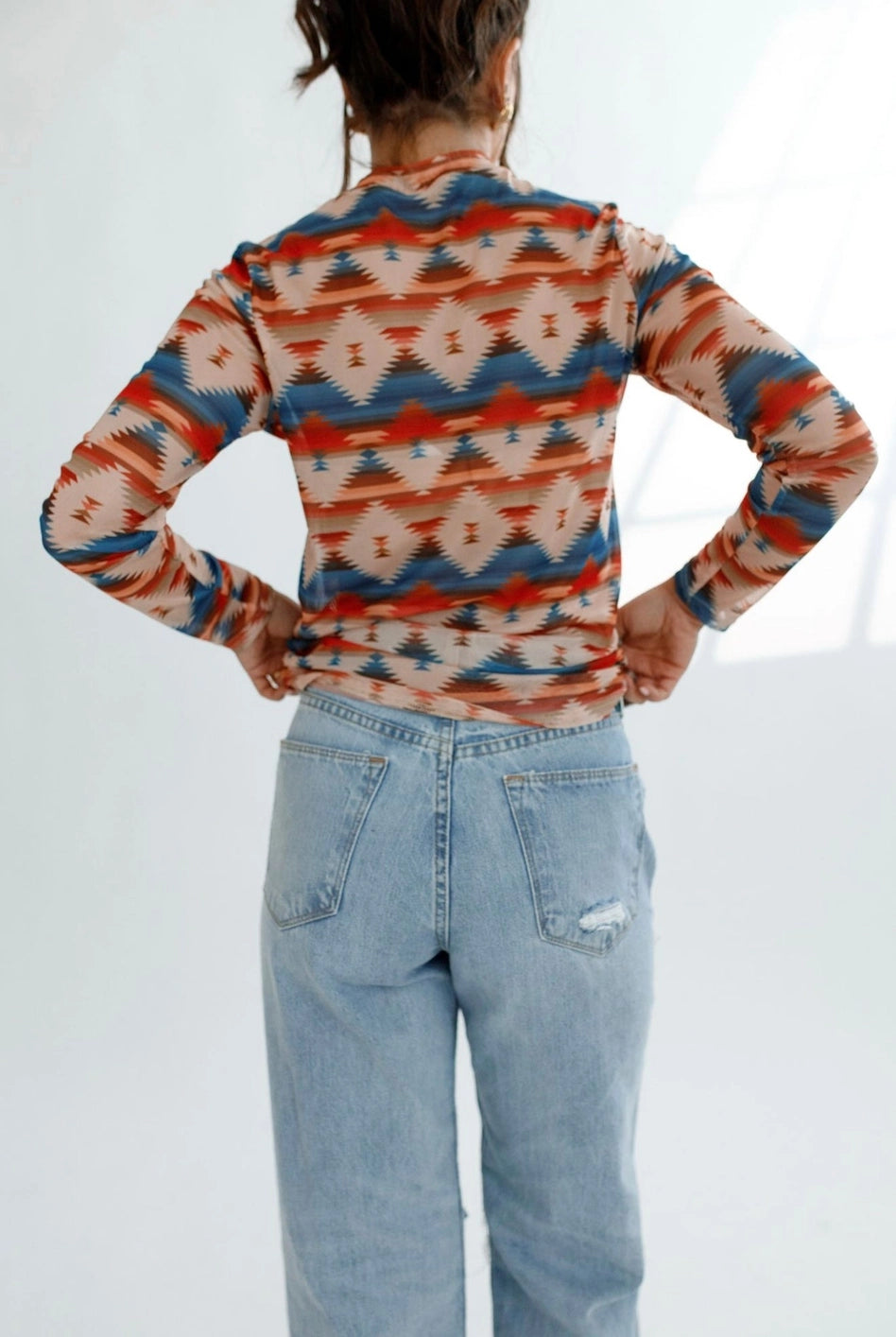 Aztec Sheer Top